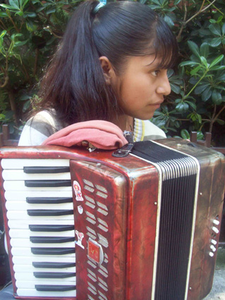girl with accordian